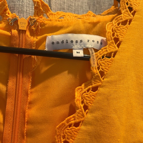 Orange 🍊 Midi Embroidered Dress - Picture 9 of 9